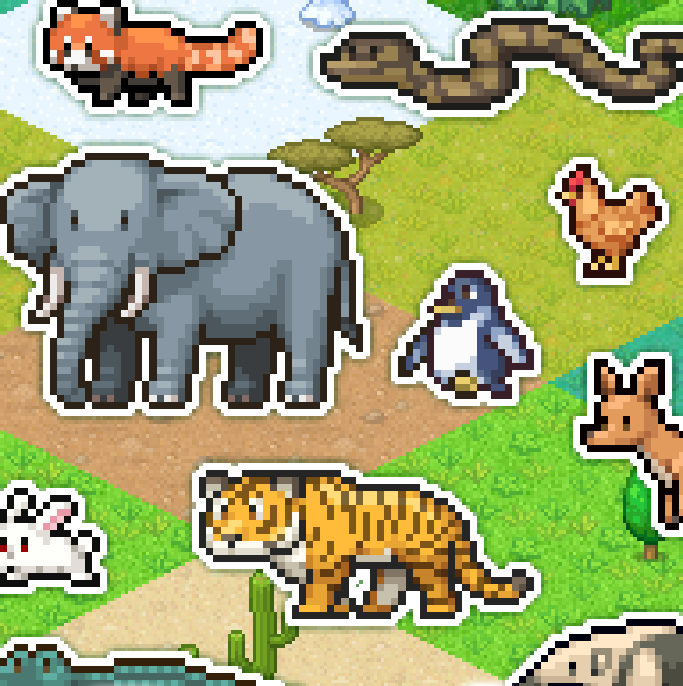 Groźny tygrys w stylu pixel-art